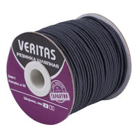 Резинка шляпная цв серый тёмный 2мм (уп 50м) Veritas S-156